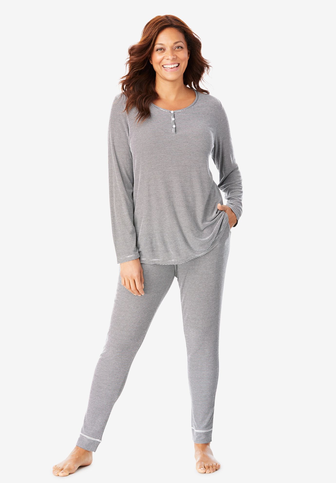 Woman within pajama pants