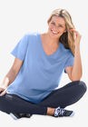 Perfect Printed Short-Sleeve V-Neck Tee, , alternate image number null