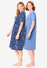 2-Pack Short-Sleeve Sleepshirt, , alternate image number null