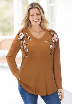 Waffle Thermal V-Neck Tee