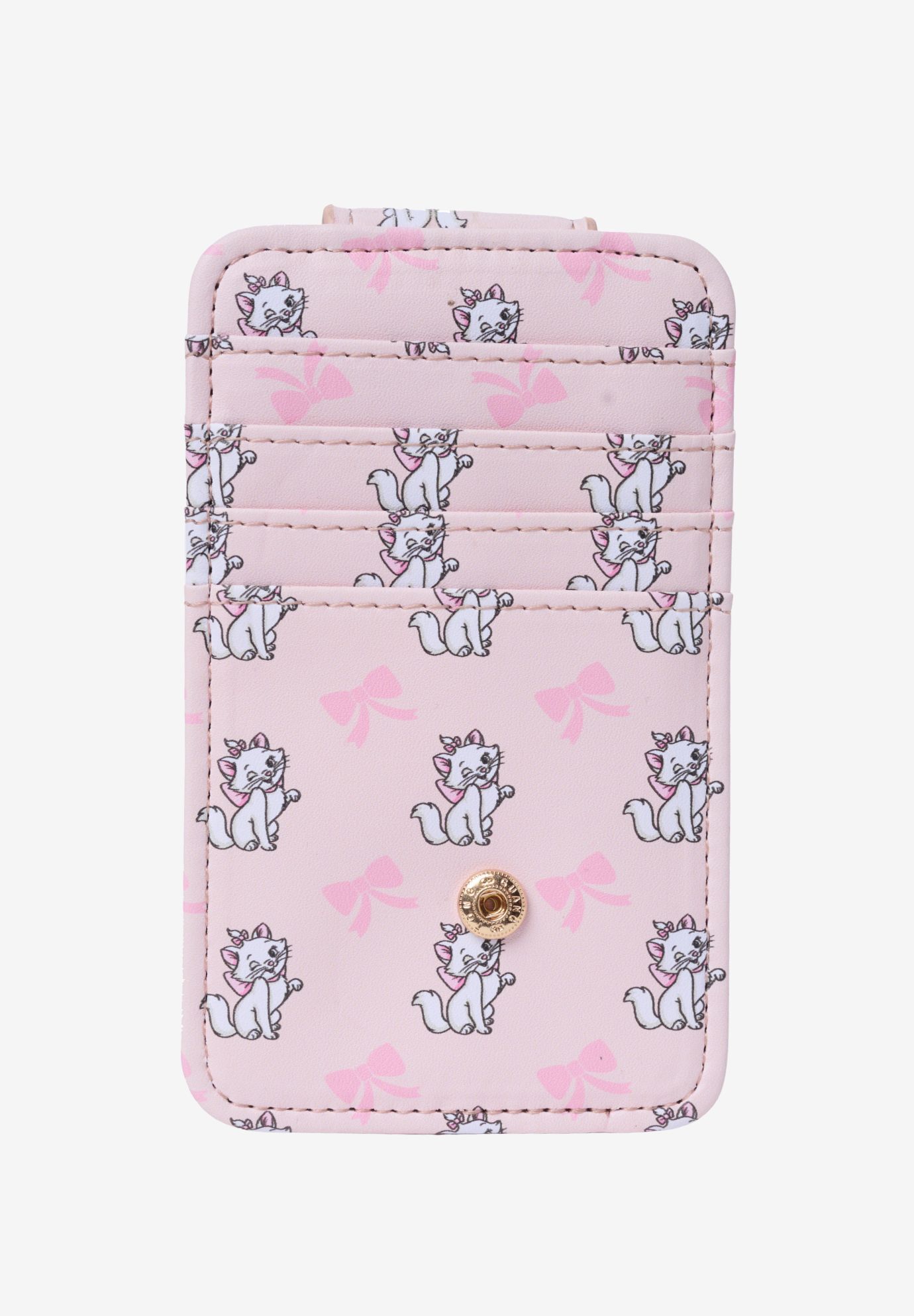 Disney Aristocats Marie Cat Card Holder Wallet Snap Pink Bow Faux Leather Cute, PINK, alternate image number 3
