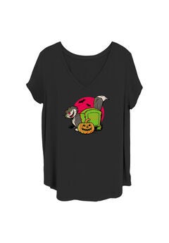 Cat Lucifer Halloween V-Neck T-Shirt