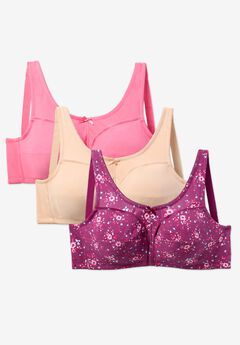 3-Pack Cotton Wireless Bra