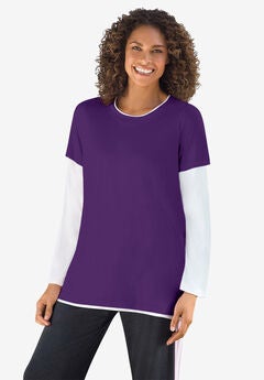 Layered-Look Crewneck Tee