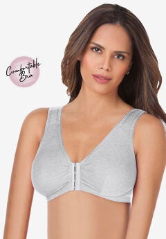 Leading Lady® Meryl Cotton Front-Close Wireless Bra