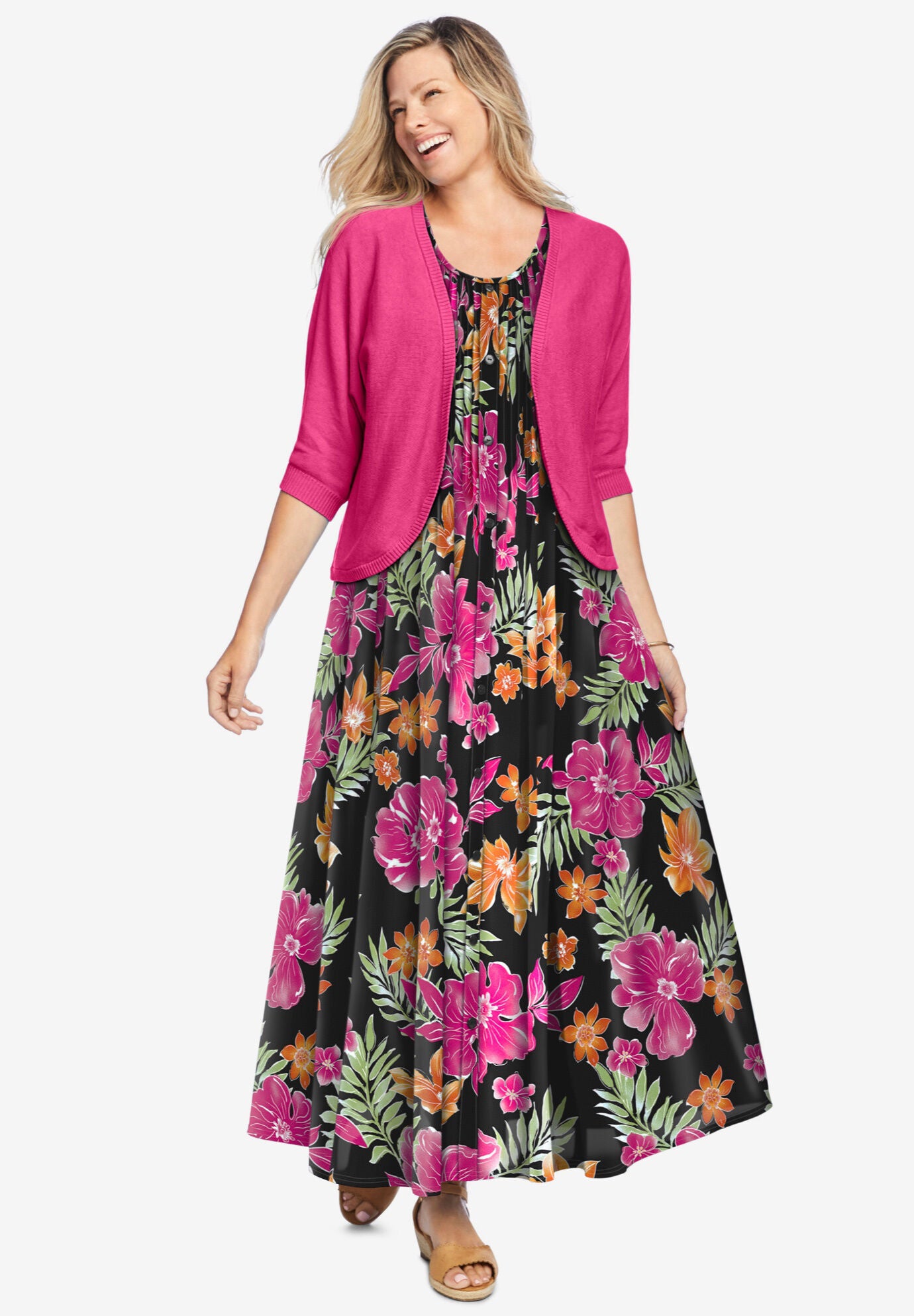 Pintucked Sleeveless Dress, , alternate image number 4