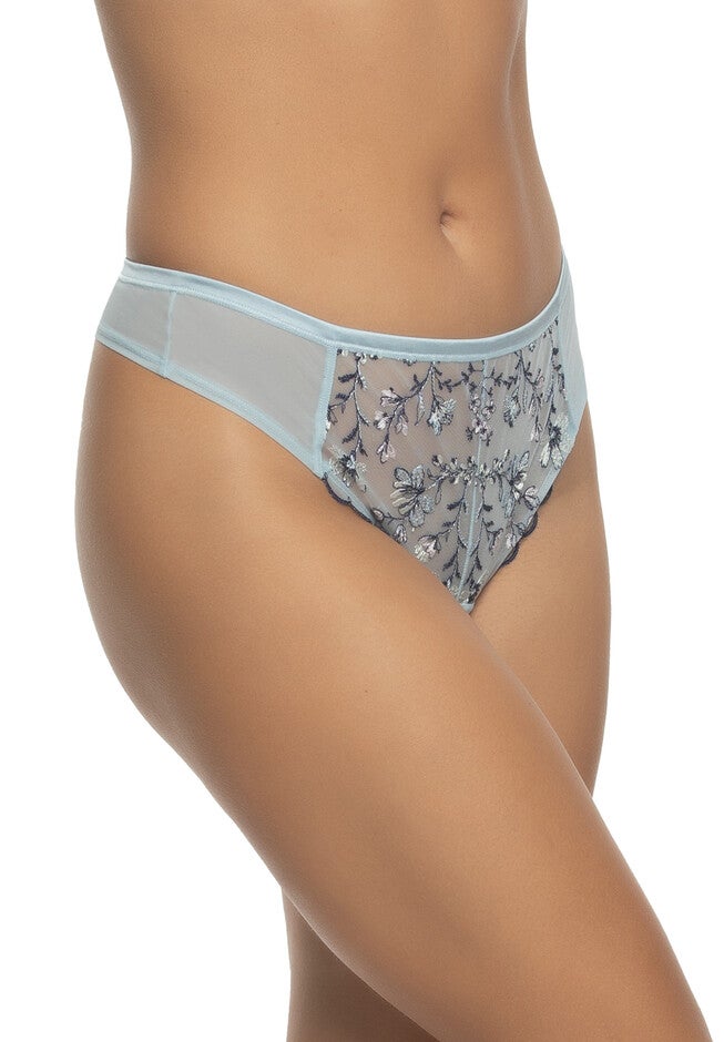 Allure Embroidered Thong, SKY BLOSSOM SKB, alternate image number 2