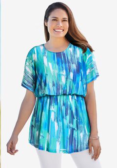 Miracle Mesh Blouson Tunic