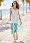 Elastic-Waist Knit Capri Pant, , alternate image number null
