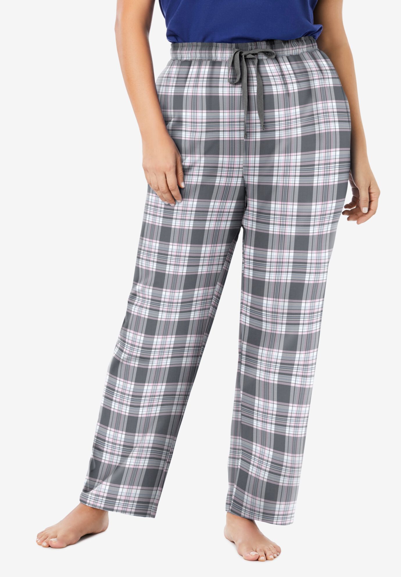 plus size plaid pajama pants