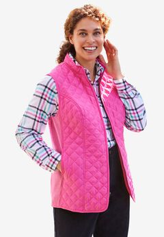 Zip-Front Quilted Vest