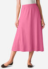 7-Day Knit A-Line Skirt, BRIGHT ROSE, hi-res image number 0
