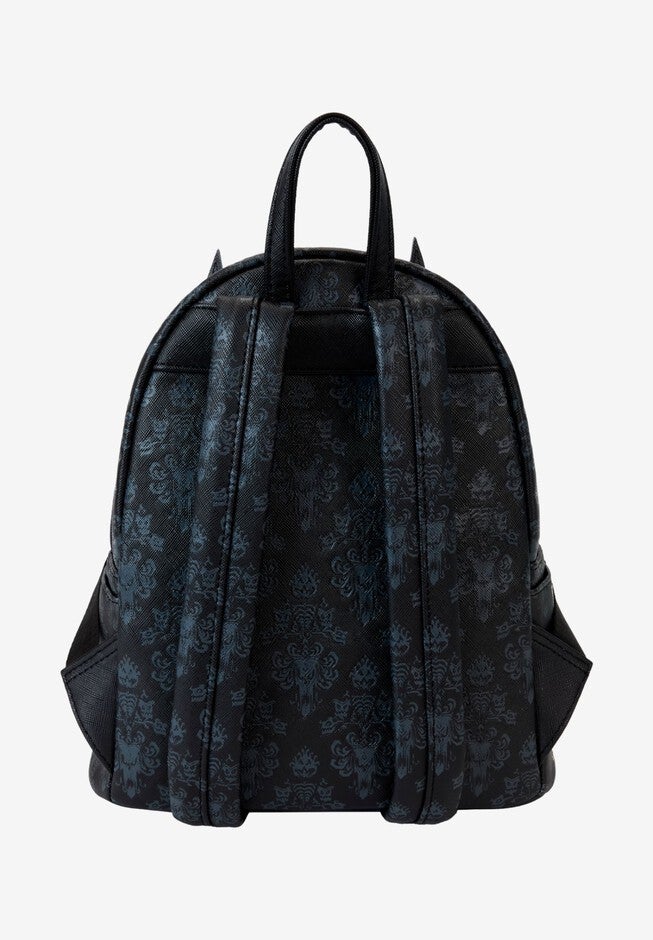 Loungefly x Disney Haunted Mansion Gargoyle Wallpaper Mini Backpack, BLACK, on-hover image number null