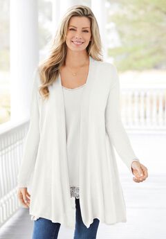 Lightweight Open Front Cardigan