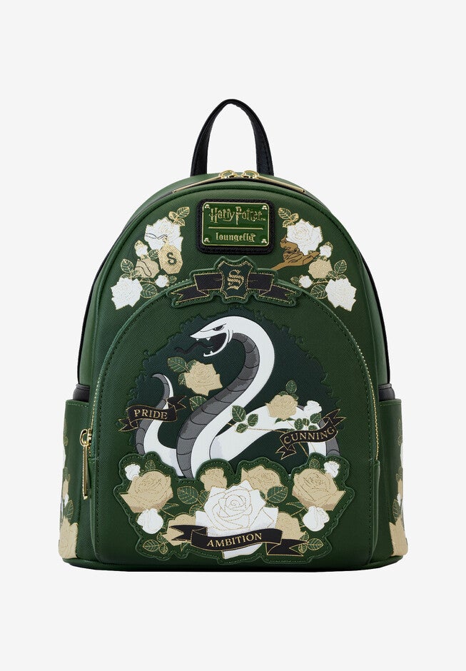 harry potter slytherin quilted mini backpack Loungefly 'Choose Your House' Collection: House MIni-Backpack, Amazon Exclusive Features A Loungefly exclusive Slytherin Mini Backpack Green