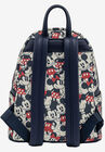 Loungefly x Disney Mickey & Minnie Mini Backpack Handbag All-Over Print Navy, , on-hover image number null