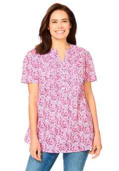 Plus Size Cotton Button Down Shirts