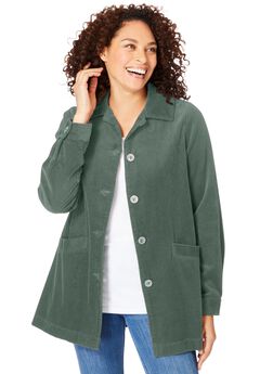 Pleat-Back Corduroy Jacket