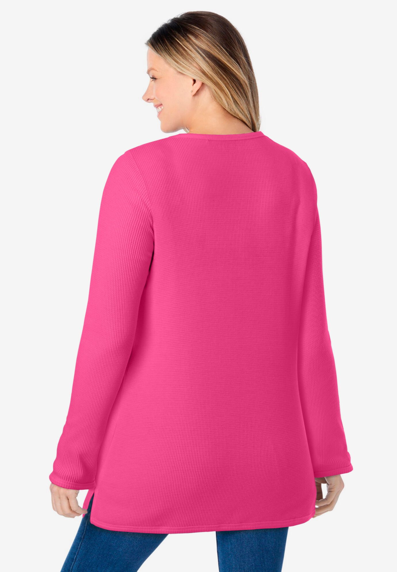 Woman within thermal sweatshirt hot sale