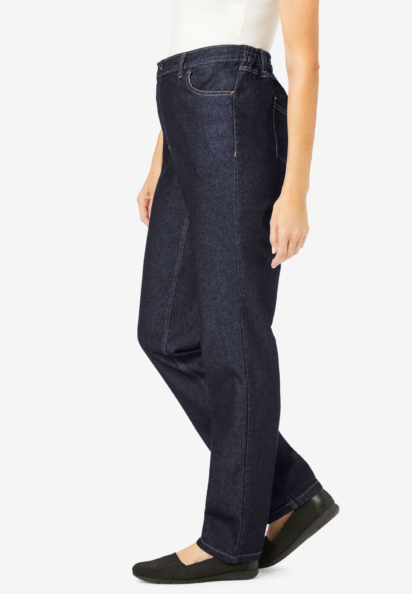 Perfect Cotton Back Elastic Jean Woman Within