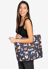 Disney Dogs Travel Rope Tote Bag Carry-On Paw Prints 101 Dalmatian, BLACK, hi-res image number null