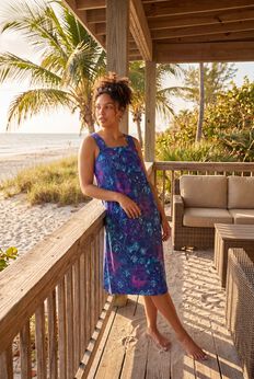 Print Sleeveless Square Neck Lounger