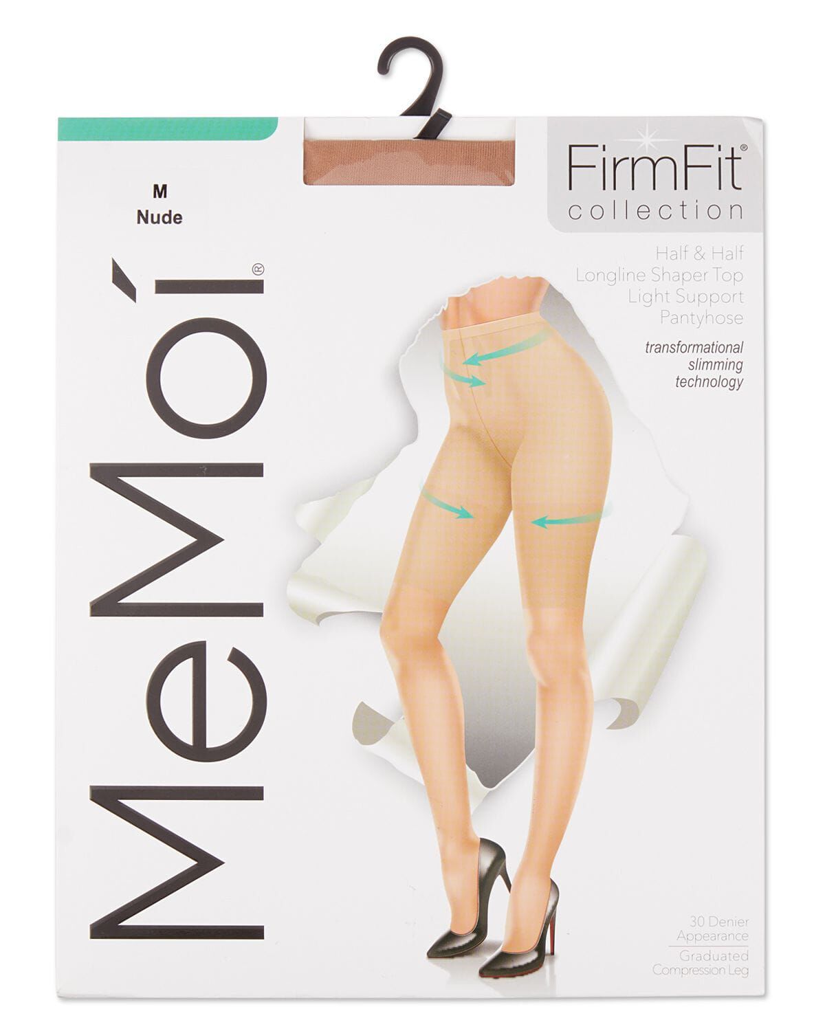 Women&#39;s Half & Half Light Support Leg Nylon Pantyhose, NUDE, alternate image number 5