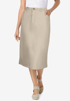 Stretch Denim Jean Skirt