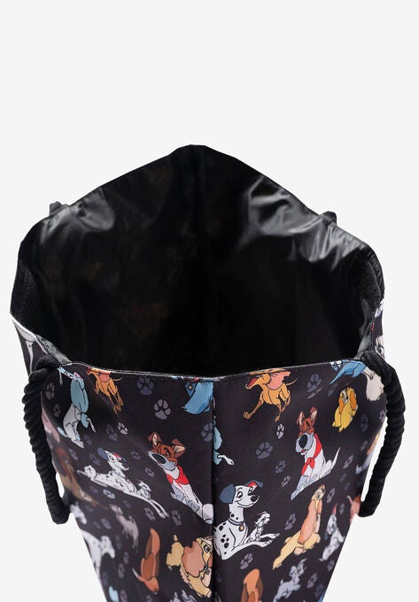Disney Dogs Travel Rope Tote Bag Carry-On Paw Prints 101 Dalmatian, , alternate image number null