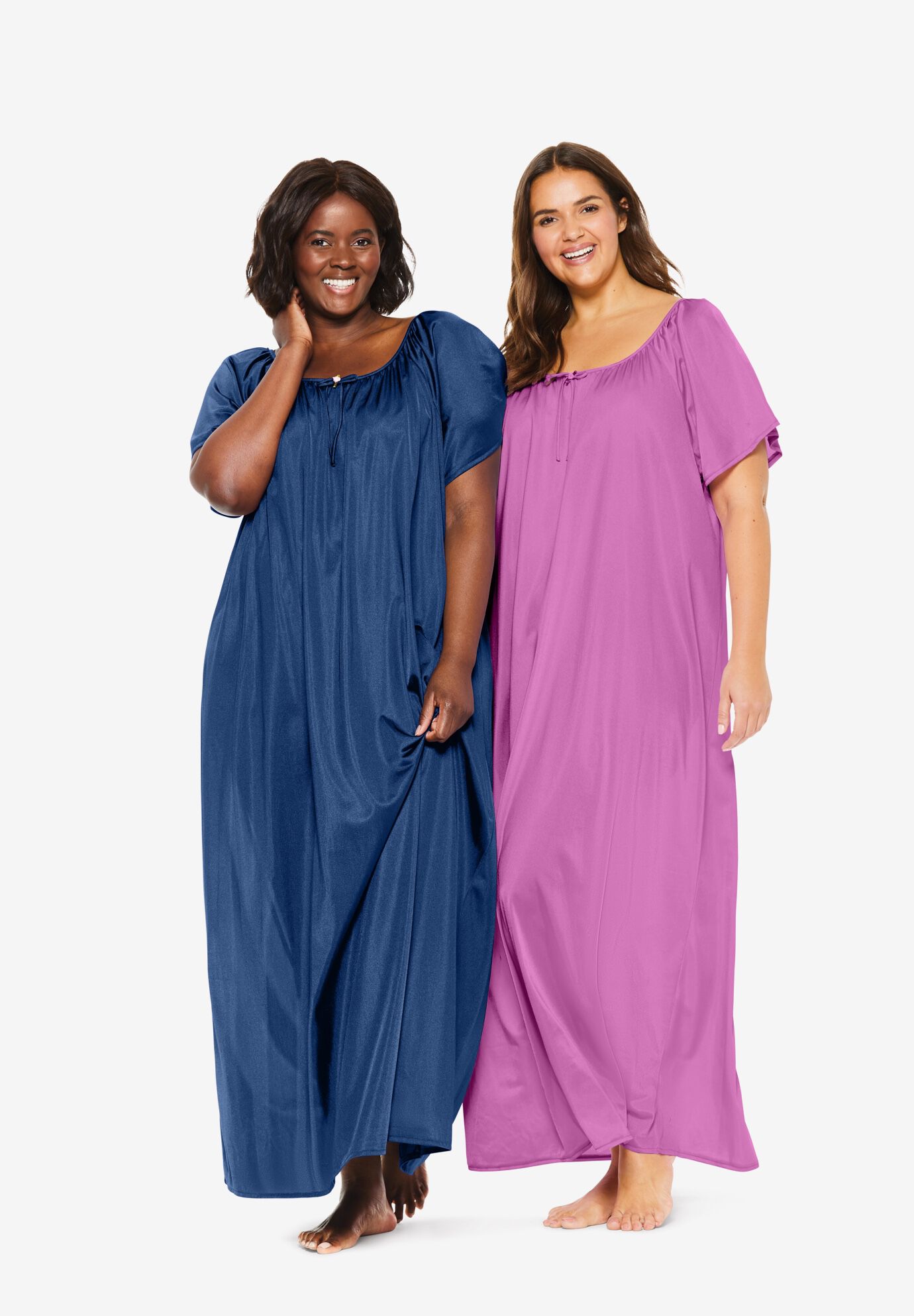 woman within flannel nightgown