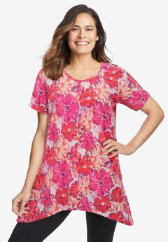 Textured Pointed Hem Tunic