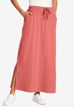 Sport Knit Side-Slit Skirt