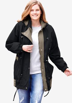 Colorblocked Taslon® Anorak