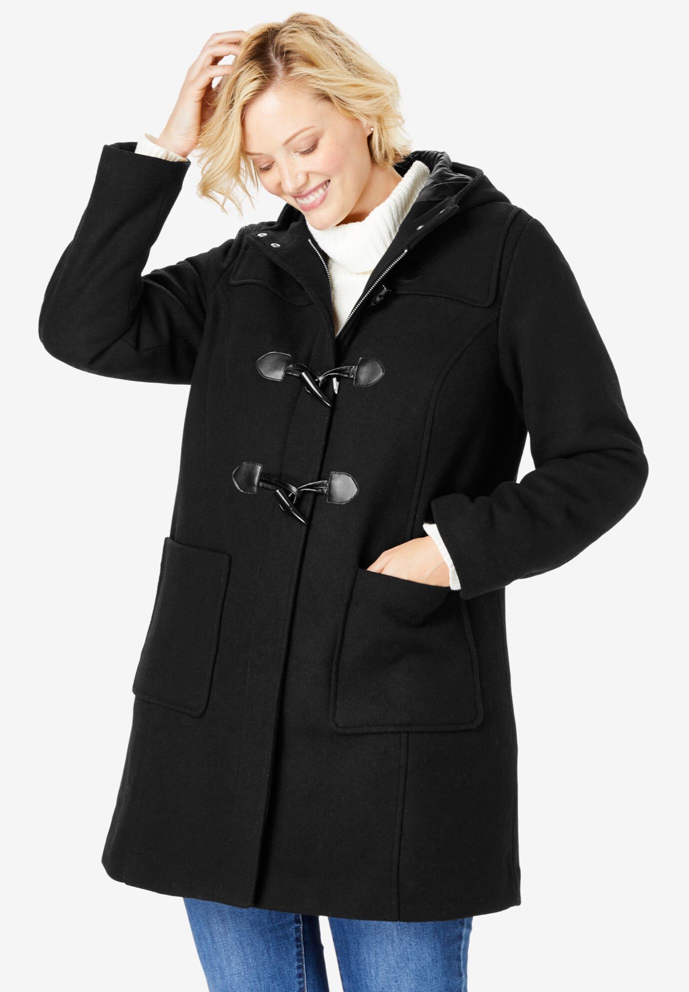 Classic Duffle Coat, BLACK, hi-res image number 0