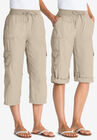 Convertible Length Cargo Capri Pant, NATURAL KHAKI, hi-res image number null
