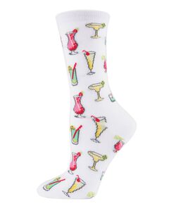 Tropical Drinks Bamboo Blend Crew Socks