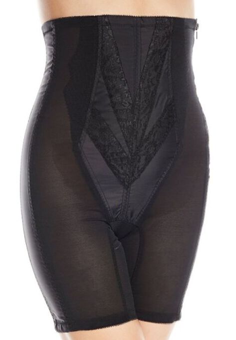 No Top Roll High Waist Long Leg w/ Zipper, BLACK, hi-res image number null