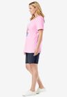 2-Piece Knit Tee and Short Set, , alternate image number null