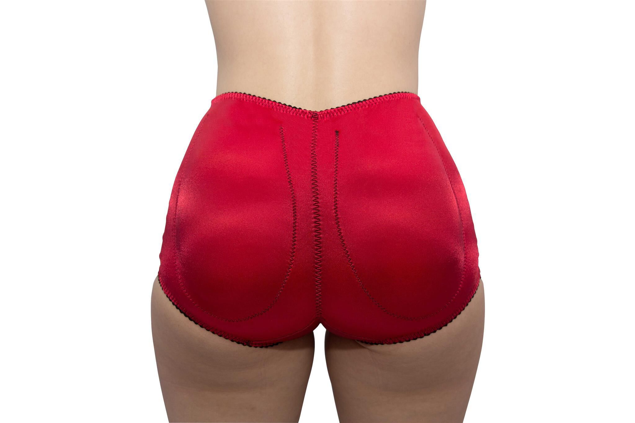 Padded Panty Brief Light Shaping (Removable Pads), RED, on-hover image number 1