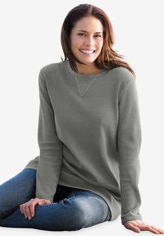Ultra Soft Waffle Thermal Sweatshirt