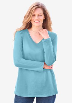 Perfect Long-Sleeve V-Neck Tee