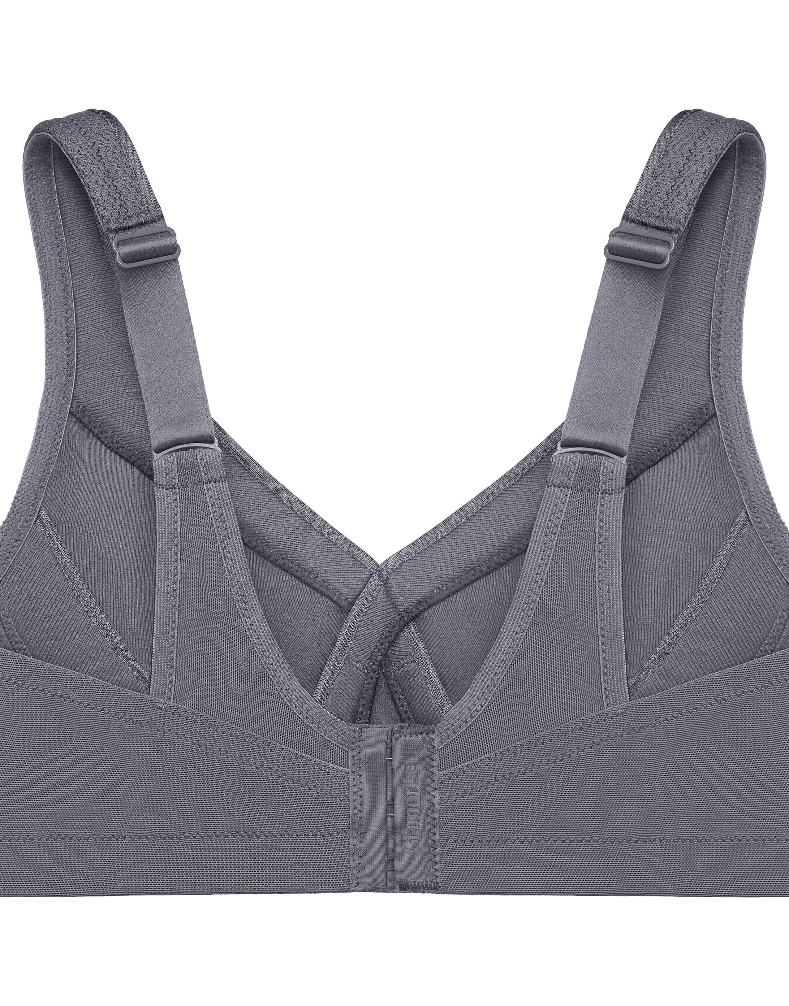 Glamorise MagicLift Seamless Sports Wirefree Bra 1006 (Women's & Women's Plus), CHARCOAL GRAY, alternate image number 4