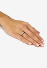 Sterling Silver Simulated Birthstone Eternity Ring, , alternate image number null