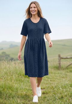Button-Front Short Essential Dress