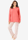 Henley PJ Set , SWEET CORAL IVORY, hi-res image number null