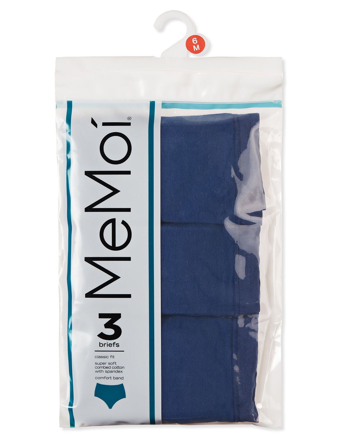 Ladies Combed Cotton Basic Brief Underwear 3-Pack, MIDNIGHT BLUE, alternate image number 4