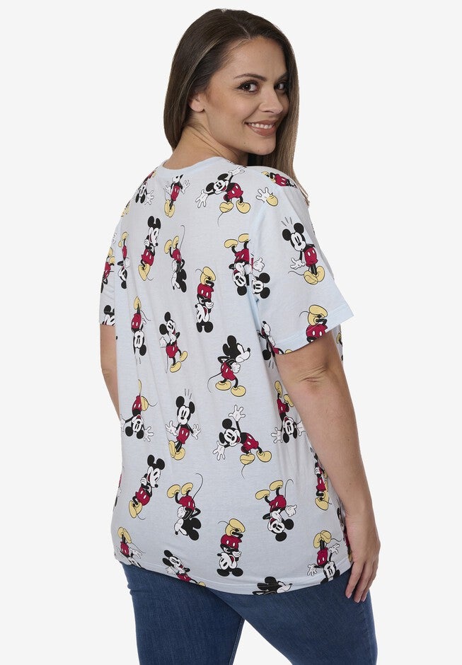 Disney Mickey Mouse Expressions All-Over Print T-Shirt, , on-hover image number 1