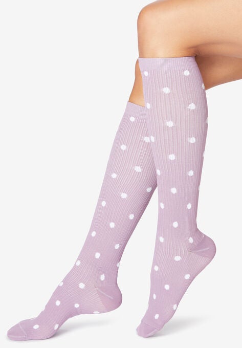 Form Fitted Knee High Compression Socks, PRETTY VIOLET, hi-res image number null