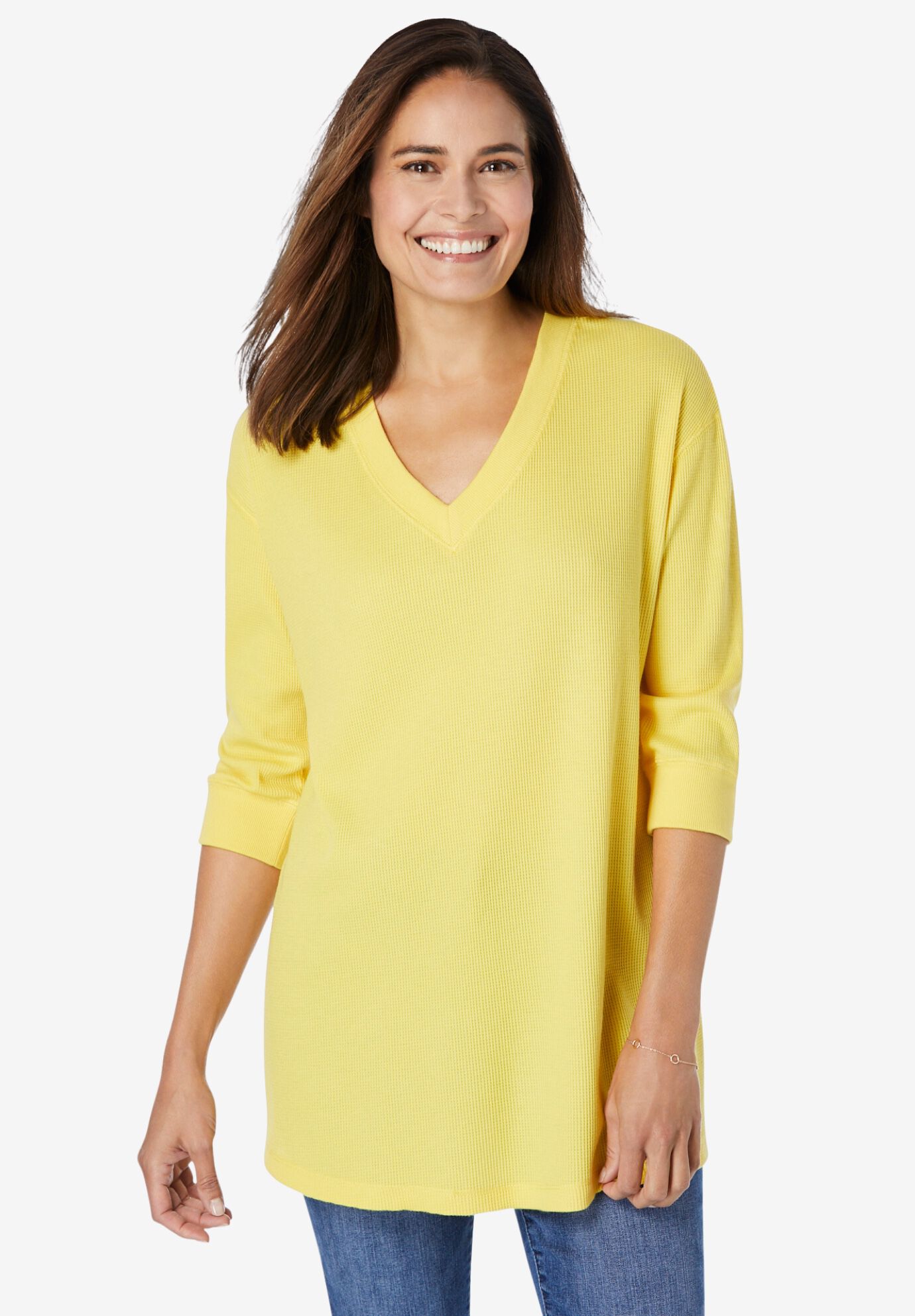 Woman within thermal sweatshirt clearance
