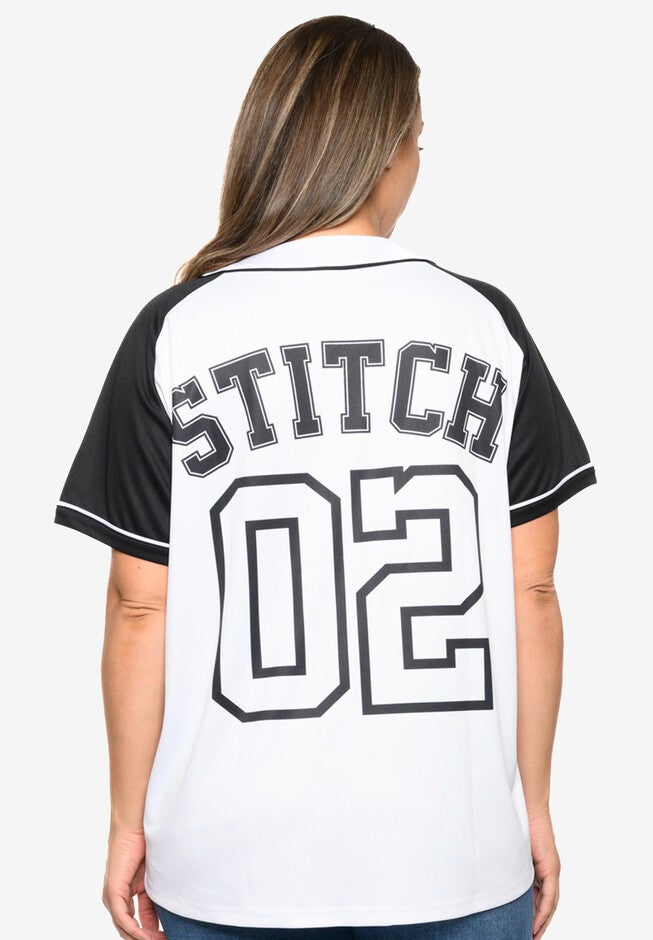 Disney Stitch Baseball Jersey Button Down Shirt , , on-hover image number 1